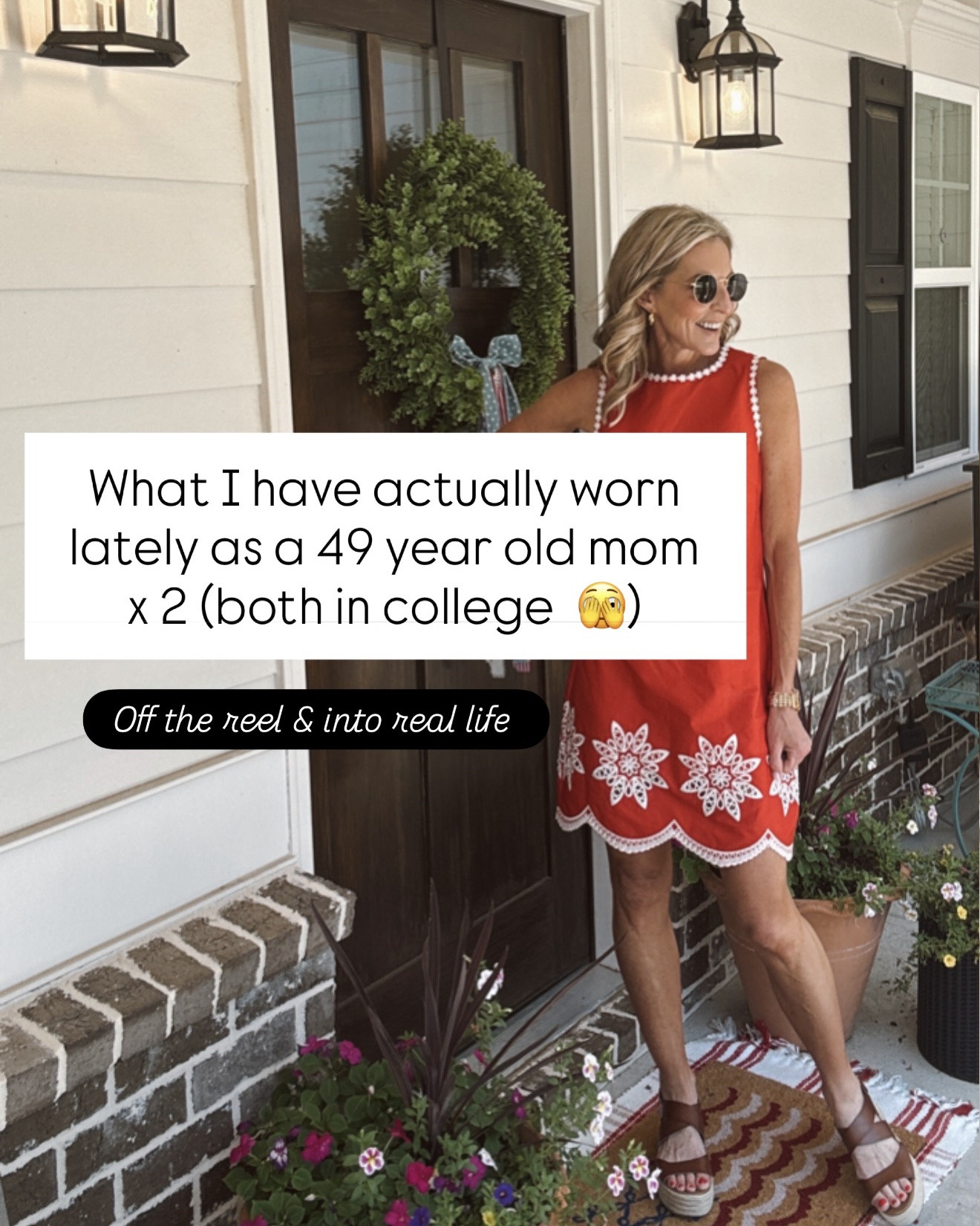 Off the reel & into real life 🤍 These are the outfits I’ve actually been reaching for lately as a 49-year-old mom with both boys in college. Comment LINKS and I’ll send everything your way!

From everyday errands and summer lunches to weddings, travel days, workouts, and everything in between… these are the pieces that made it into real life, not just a reel.

summer outfit ideas, outfits for women over 40, fashion over 40, fashion over 50, everyday style, casual chic outfits, teacher style, summer dresses, vacation outfits, coastal style, classic style, affordable fashion, Walmart fashion, Target style, Amazon fashion, midsize style inspiration, mom style, real life outfits, capsule wardrobe, summer fashion trends, feminine style, preppy style, what I wore this week, outfit inspiration, easy summer outfits, wearable fashion, timeless style, over 40 fashion blogger, summer wardrobe essentials, casual summer looks, everyday fashion for women over 40 💙☀️