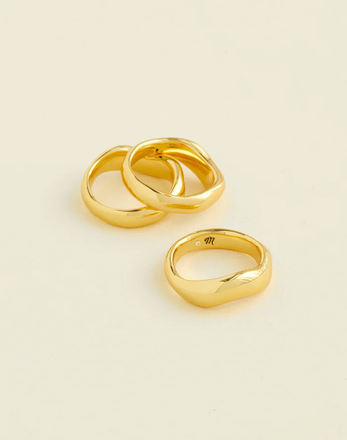 The Elevated Collection Sculpted Stacking Ring Set | Madewell