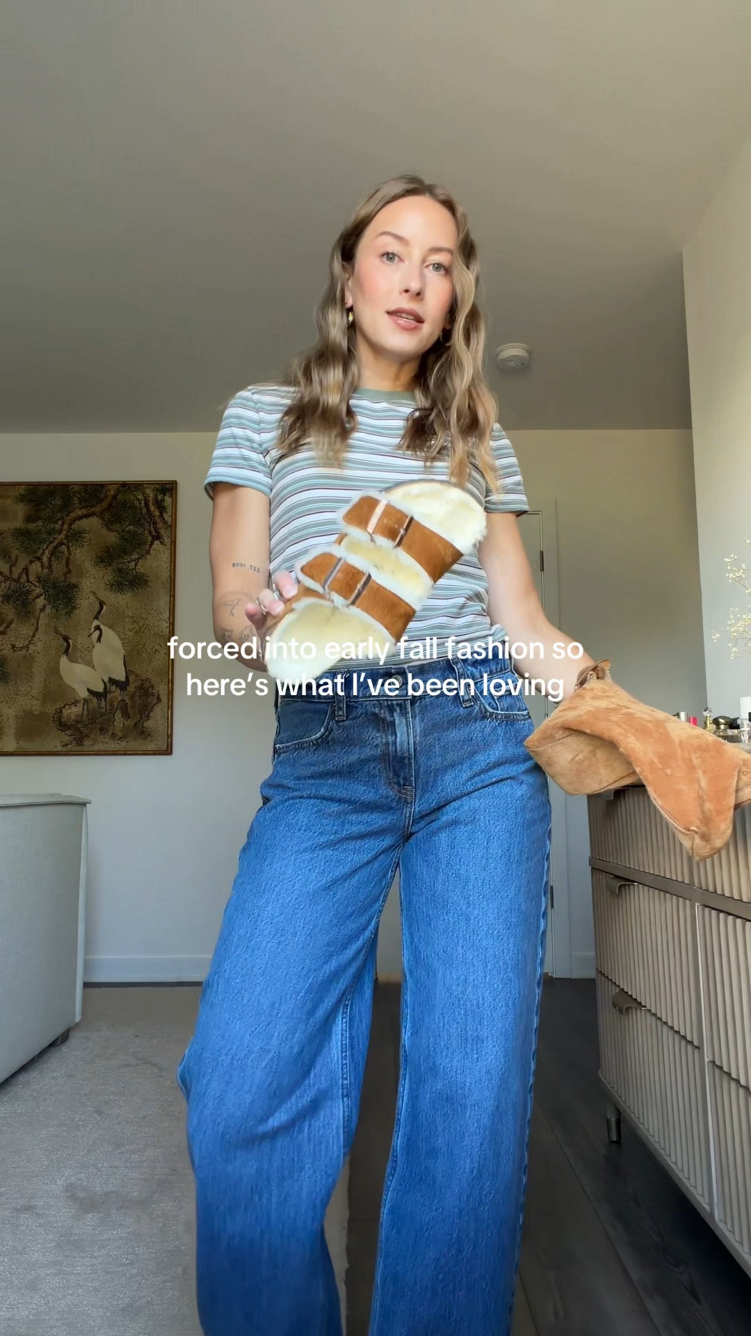 9/8/26 Easy Summer-to-Fall Outfit 🤎

My favorite kind of outfit for these in-between summer + fall days 🤎 Wearing my Abercrombie striped baby tee in an XS with their low-rise loose jeans in a 25 Regular, shearling-lined Birkenstock Arizona sandals, my J.Crew suede bag + Jenny Bird hoops.

Abercrombie is having a Labor Day promo right now — use code LONGWEEKEND for an extra 15% off while it’s still active! Linking my full outfit here ✨

#LTKgrwm #LTKootd #LTKSeasonal