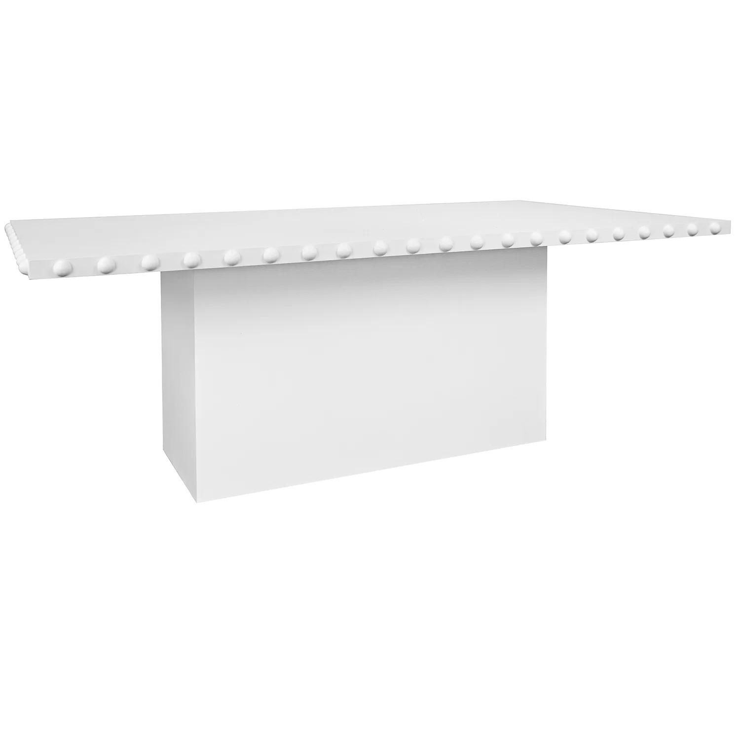 Worlds Away Lucian White Rectangle Dining Table | Paynes Gray Inc