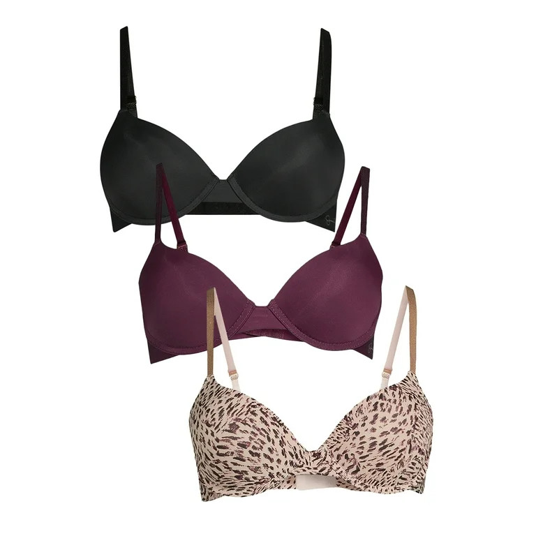 Jessica Simpson Women's Micro Push-Up Bra, 3 Pack | Walmart (US)