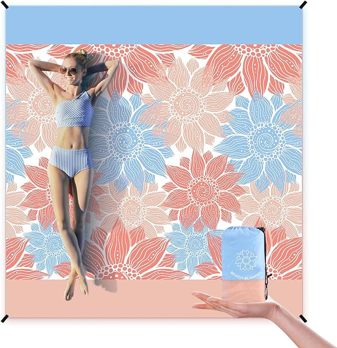 Beach Blanket Sandproof Extra Large Beach Mat Adults Waterproof Quick Drying Sand Free Mat Made B... | Amazon (US)