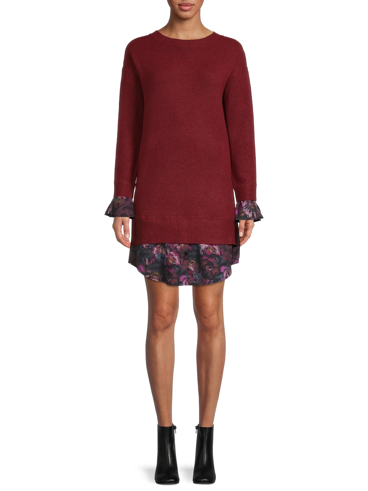 Time and Tru Women’s Shirttail Sweater Dress | Walmart (US)