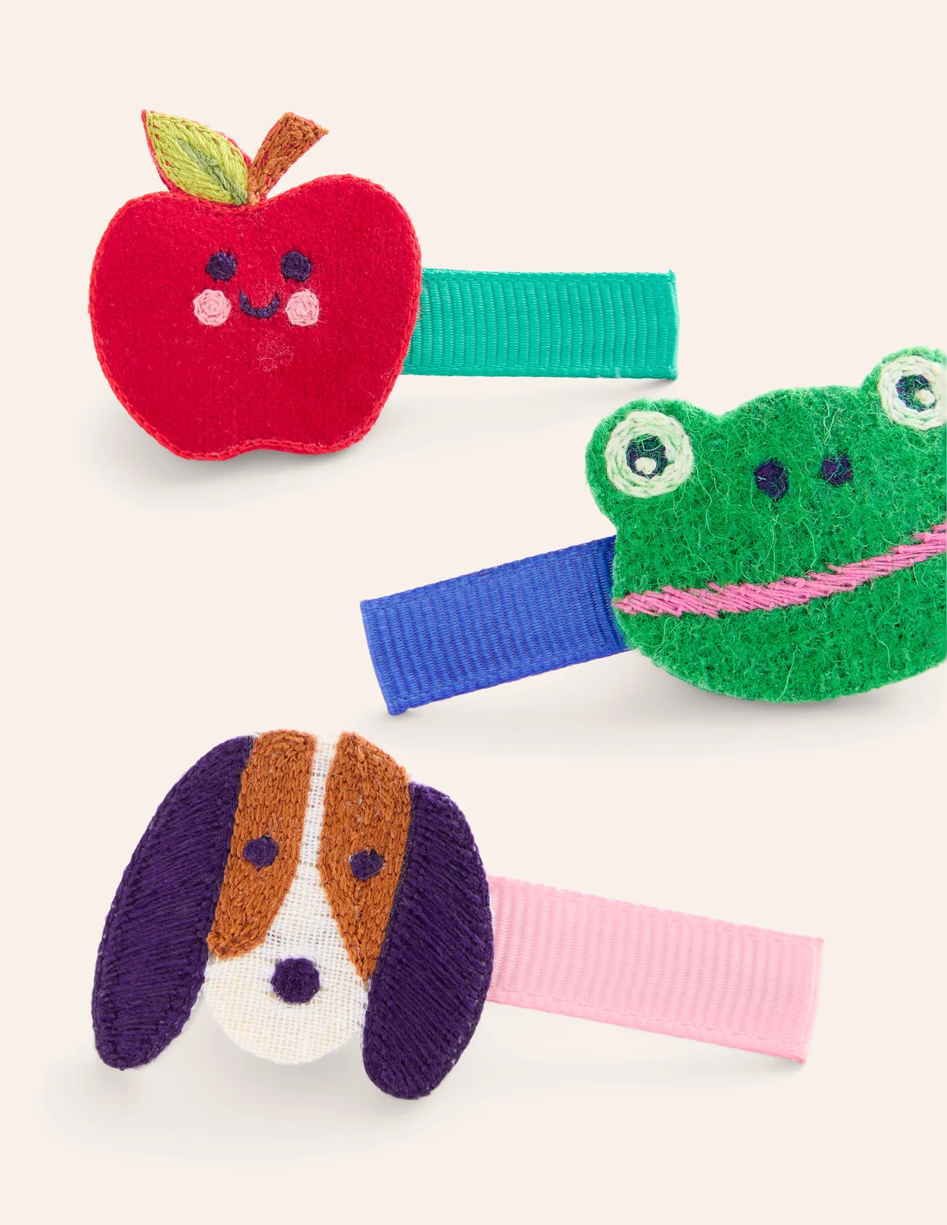 3 Pack Hair Clips - Multi Animals | Boden US | Boden (US)