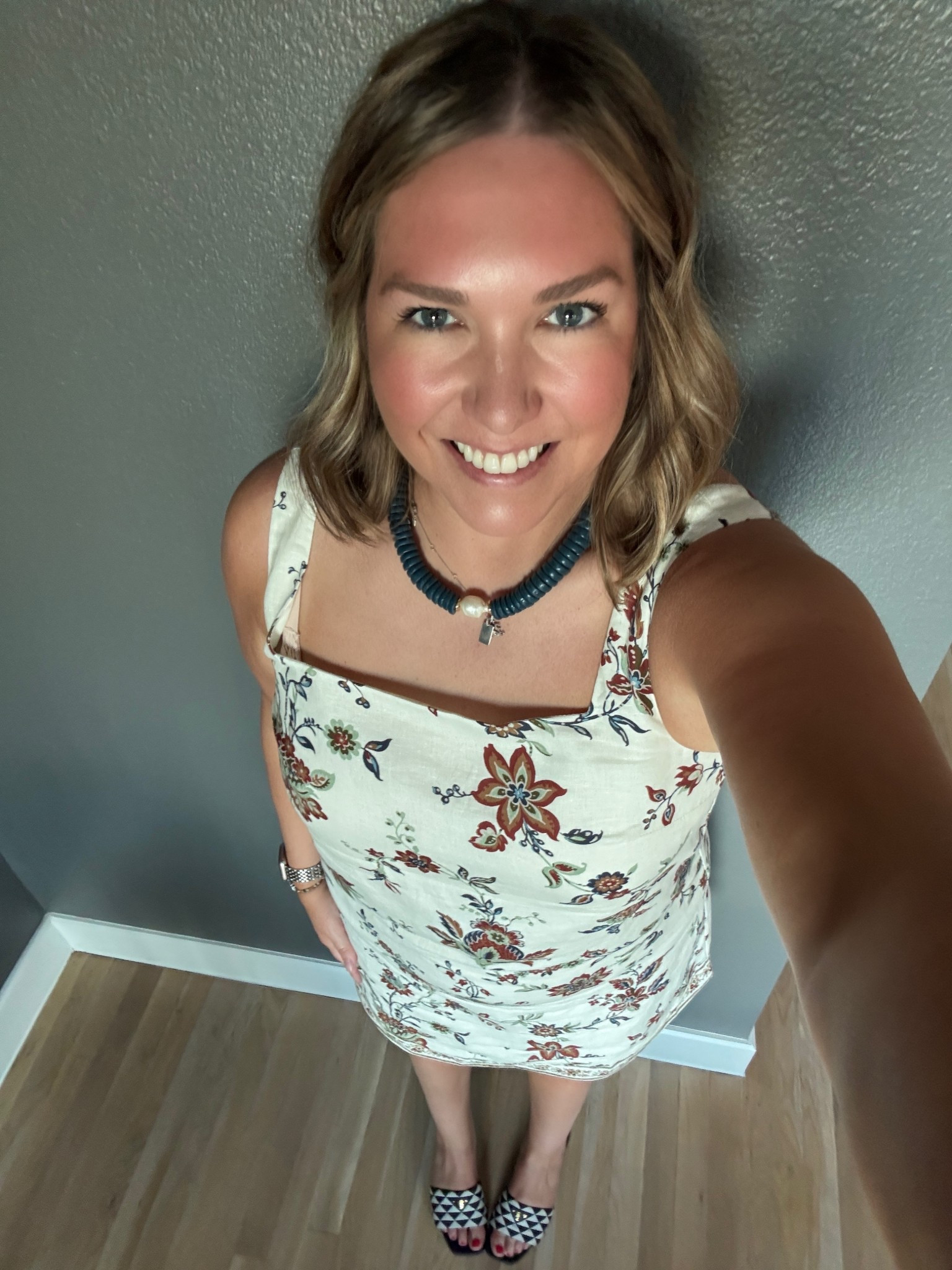 Headed out to date night and I love the colors of this linen dress. It’s perfect for Texas fall. The colors feel fall but the linen makes it light. I added a fun sandal and necklace to finish my outfit  

#LTKFindsUnder100 #LTKSeasonal #LTKShoeCrush