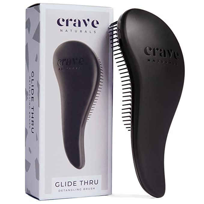 Crave Naturals Glide Thru Detangling Brush for Adults & Kids Hair, Detangling Brush for Black Nat... | Amazon (US)