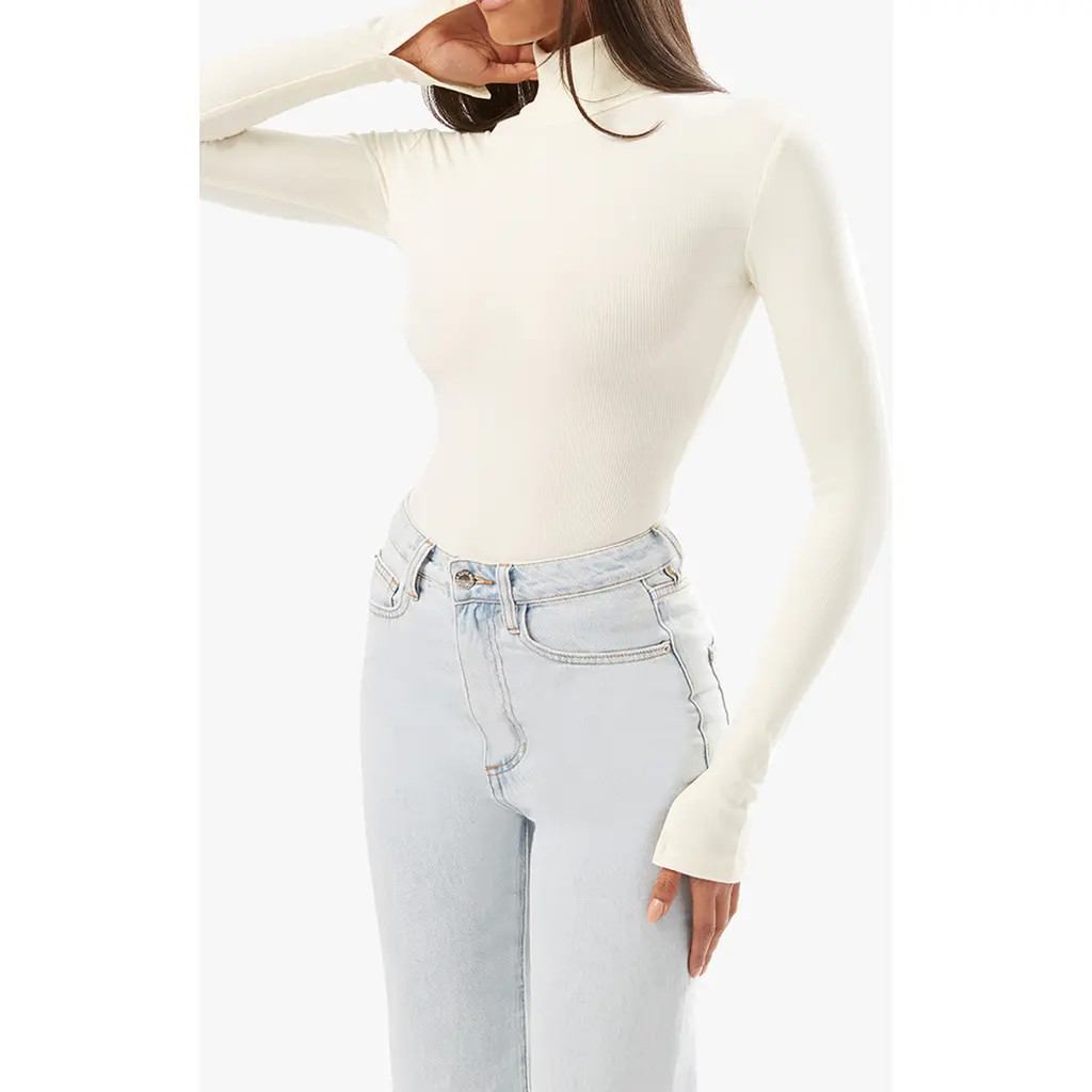 We Wore What Turtleneck Long Sleeve Bodysuit in Ivory at Nordstrom Rack, Size Small | Nordstrom Rack