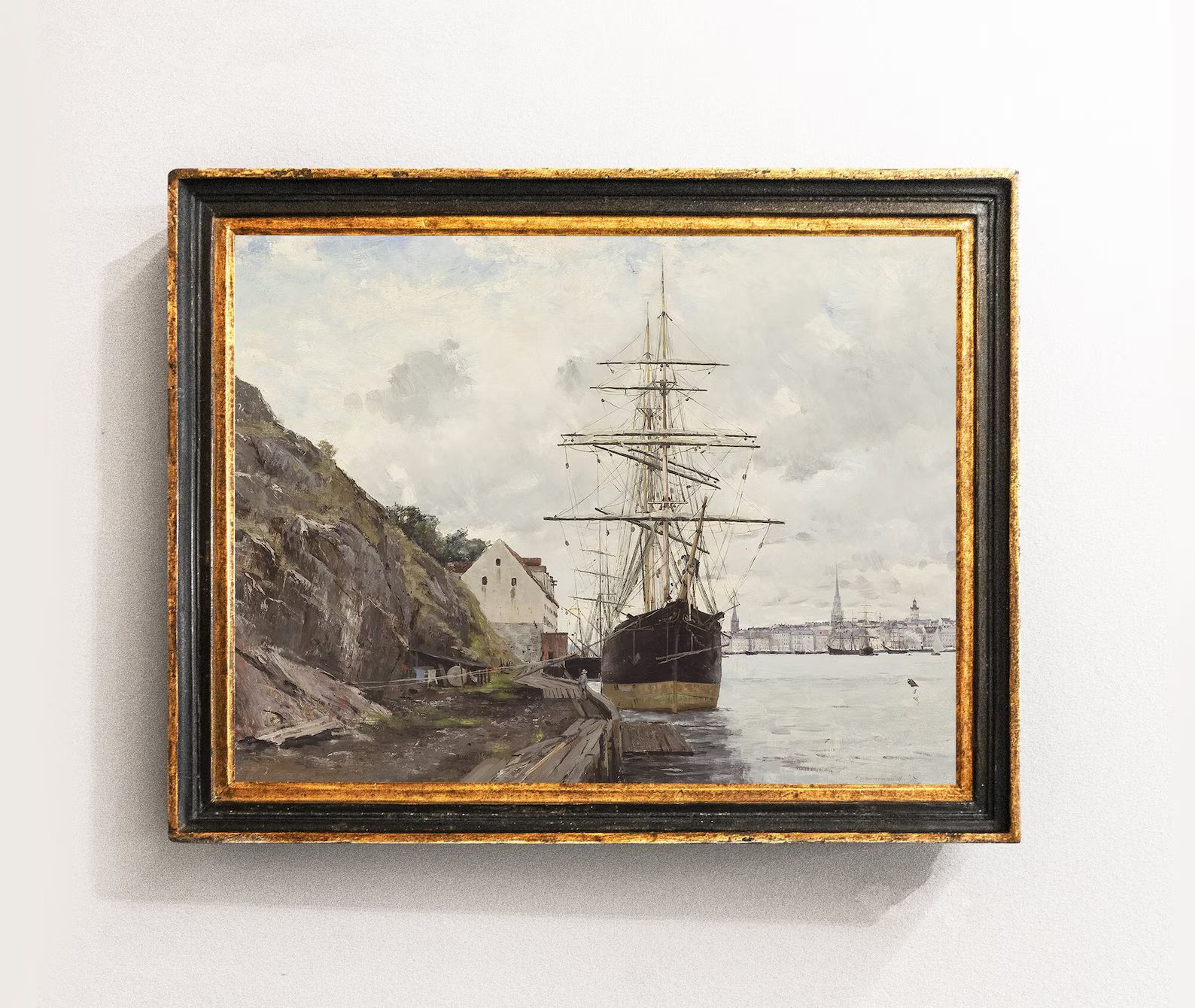 Sailing Ship Painting, Seascape Painting, Sea Landscape, Antique Ship Print, Coastal Decor, Seasi... | Etsy (US)