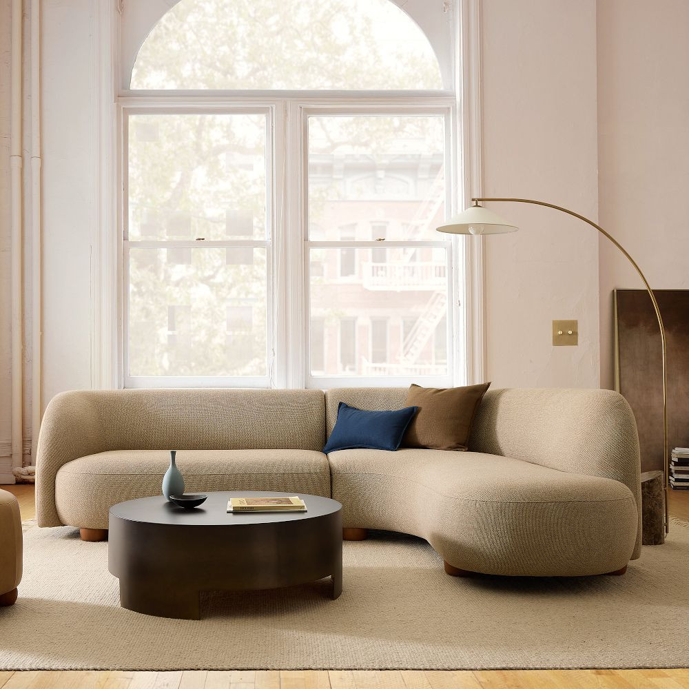 Laurent 2-Piece Wedge Chaise Sectional (111.5") | West Elm (US)