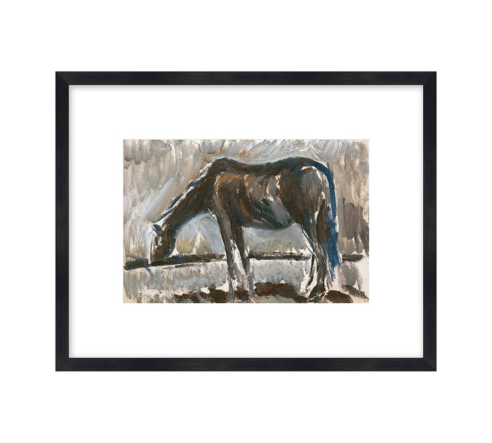 Gray Grazing Horse Print Wall Art | Pottery Barn (US)
