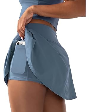 YITTY Active Women's UltraLuxe High-Waist Tennis Skirt with Built-in Shorts, Athleisure, 4-Way-St... | Amazon (US)