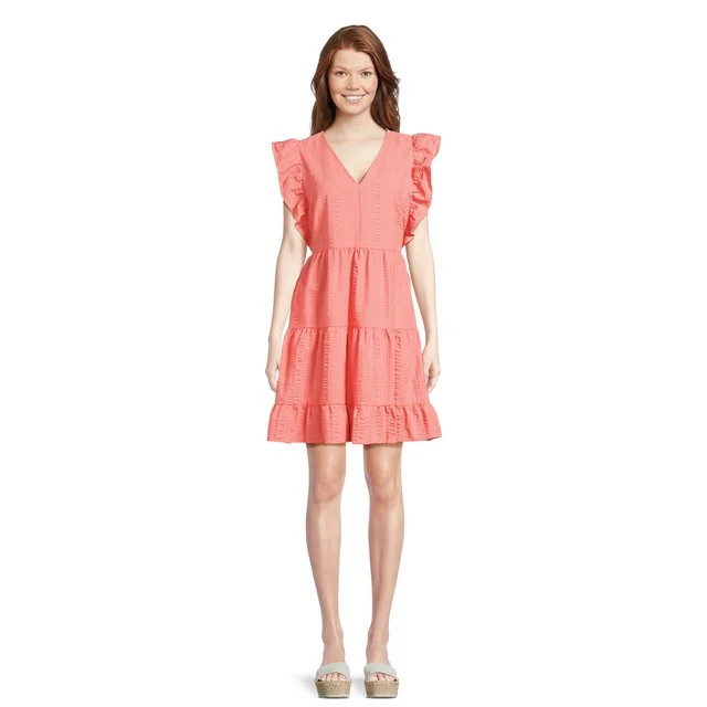 Time and Tru Women's Fit and Flare Mini Dress, Sizes XS-XXXL | Walmart (US)
