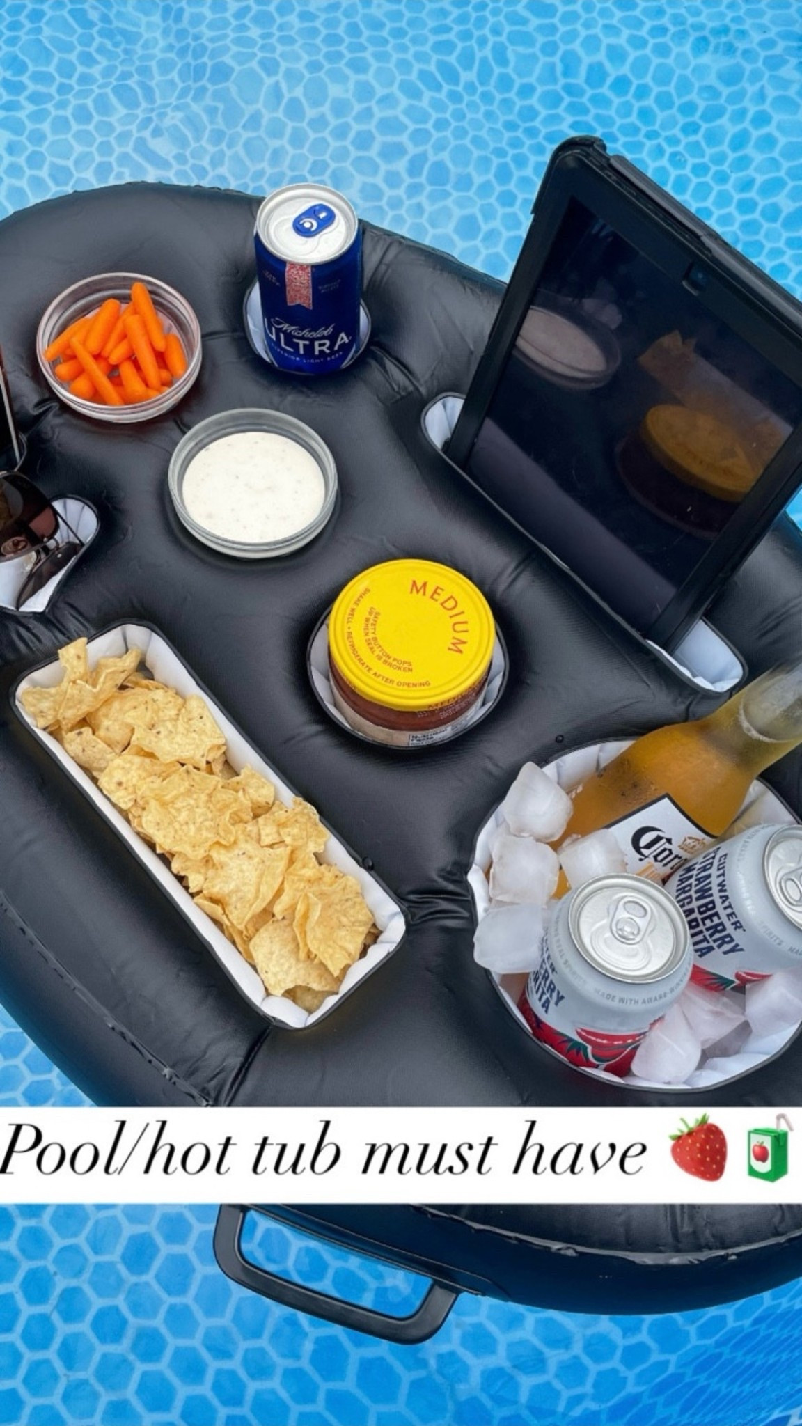 Snack. Sip. Float. Repeat 🧃

Perfect for keeping kiddos from running in and out, or for adults who just want to float and relax with their favorite beverage 🍻 on sale right now for under $20🫶🏻 

#poolparty #poolday #poolparty #poolsnack #floatingtray #floatingsnacktray #pooltime #hottubthings #snacks #snacktray #outdoors #outdoorlife #outdoorfun #drinkholder #kidmusthaves #kidslunch #poolkids #lifehack 

#LTKFindsUnder50 

#LTKSeasonal #LTKKids