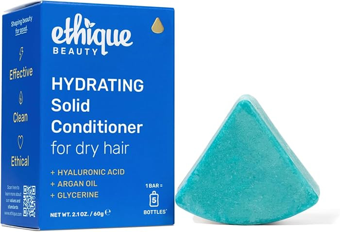 Ethique Hydrating Conditioner Bar for dry hair with Hyluronic Acid - Plastic-Free, Cruelty-Free, ... | Amazon (US)