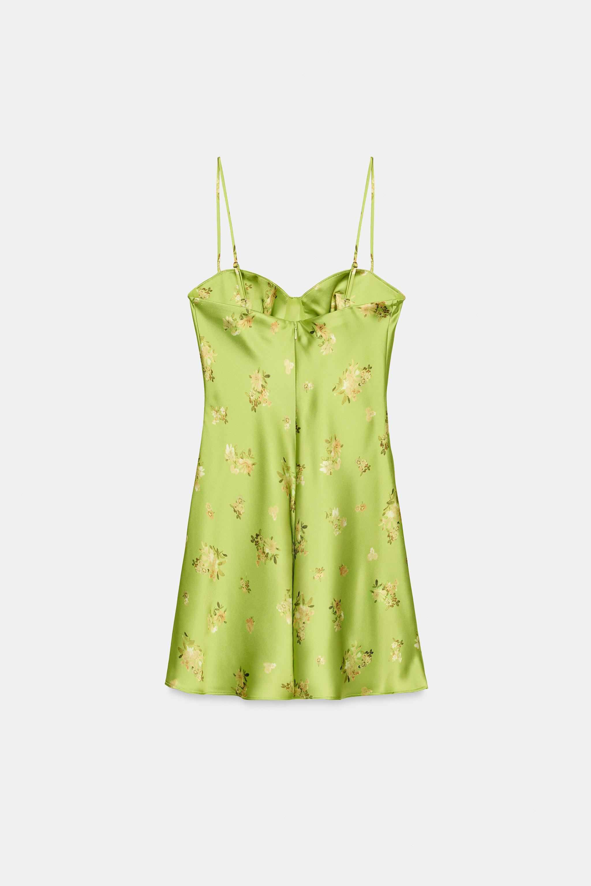 FLORAL PRINT SATIN MINI DRESS | Zara UK