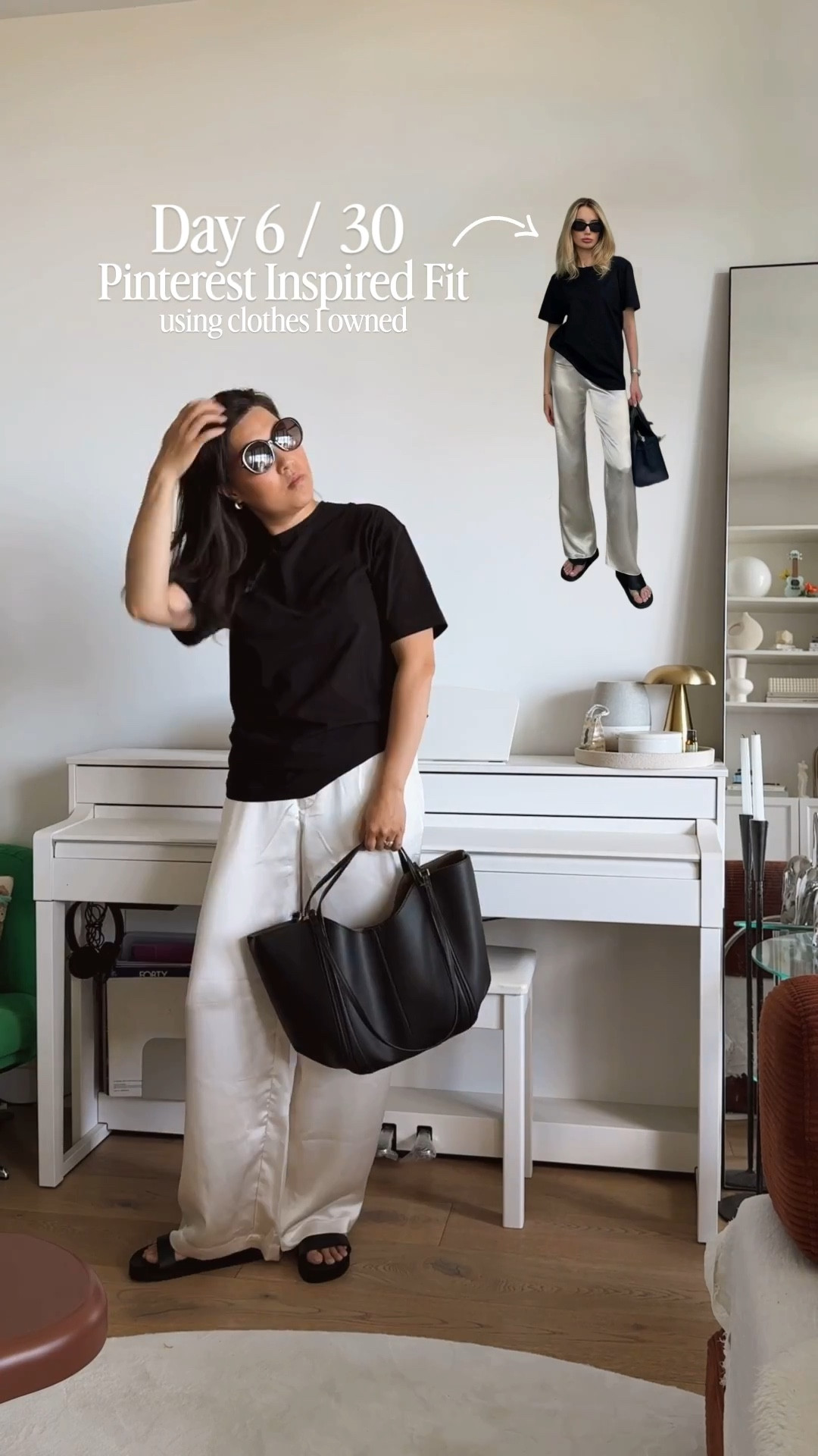 Pinterest Inspired Day 6 ! 
#springoutfit #blacktshirt #satinpants #casualootd #monochromelook

#LTKaustralia #LTKstyletip #LTKspring

#LTKstyletip #LTKFashionMonth #LTKaustralia