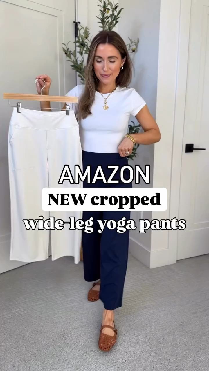 NEW RELEASE cropped style!! Best selling wide-leg yoga pants with trouser style details. Love this style for Spring & Summer. Come in 3 different lengths for your height! And these are perfect for work, travel, or casual wear
#widelegpants #casualoutfit

#LTKootd #LTKPetite #LTKSaleAlert