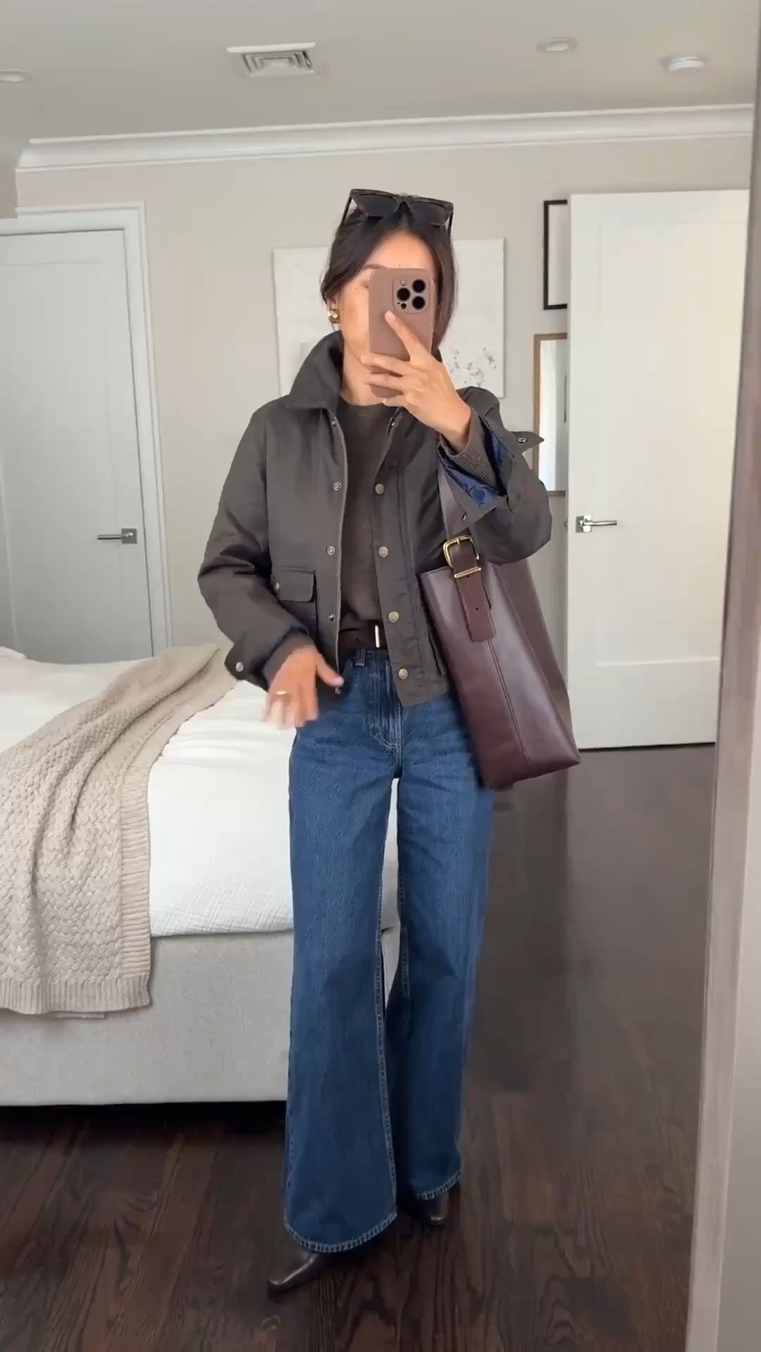 Jeans on sale + code AFJEAN ends today (Monday), jacket also on sale! 

• Abercrombie jeans 24 Short, a little loose at my waist. They now have extra short stocked!
• J.Crew barn jacket xxs swingy wider cut fit. 
• Quince shrunken cashmere XS nice and petite friendly. 
• old Madewell boots, linked similar 
• Madewell belt & bucket tote 

Easy mom style, petite friendly jackets, wide leg jeans

#LTKPetite #LTKSeasonal #LTKSaleAlert