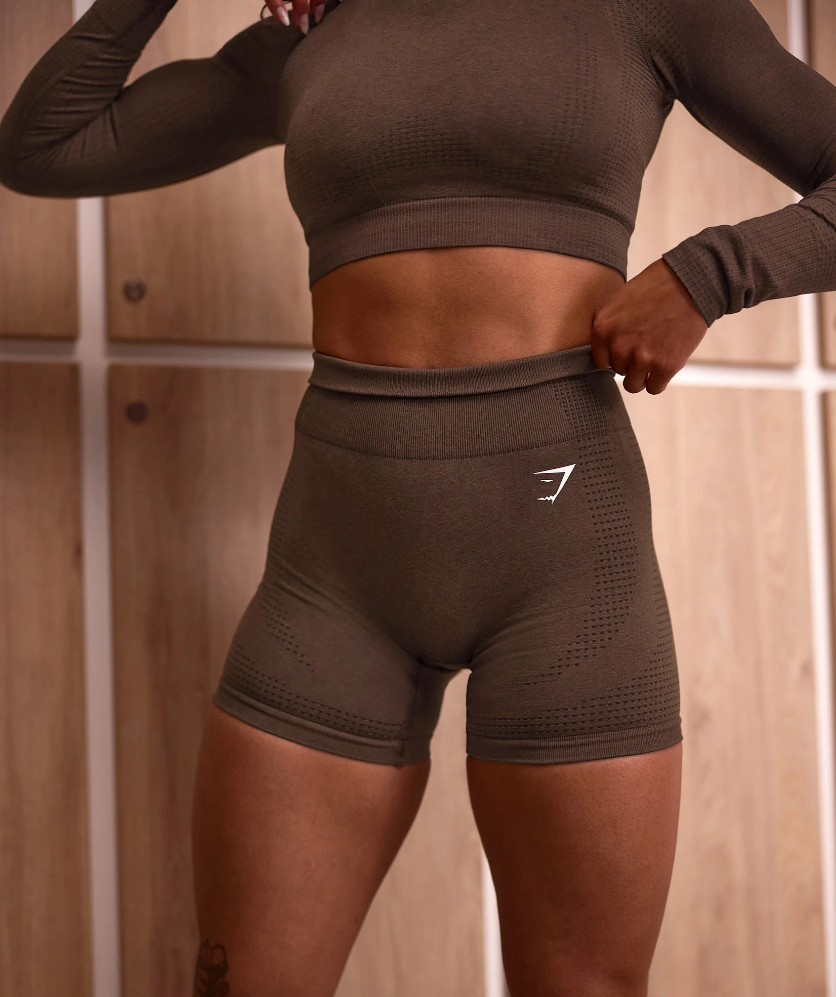 Gymshark Vital Seamless 2.0 Shorts - Espresso Marl | Gymshark US