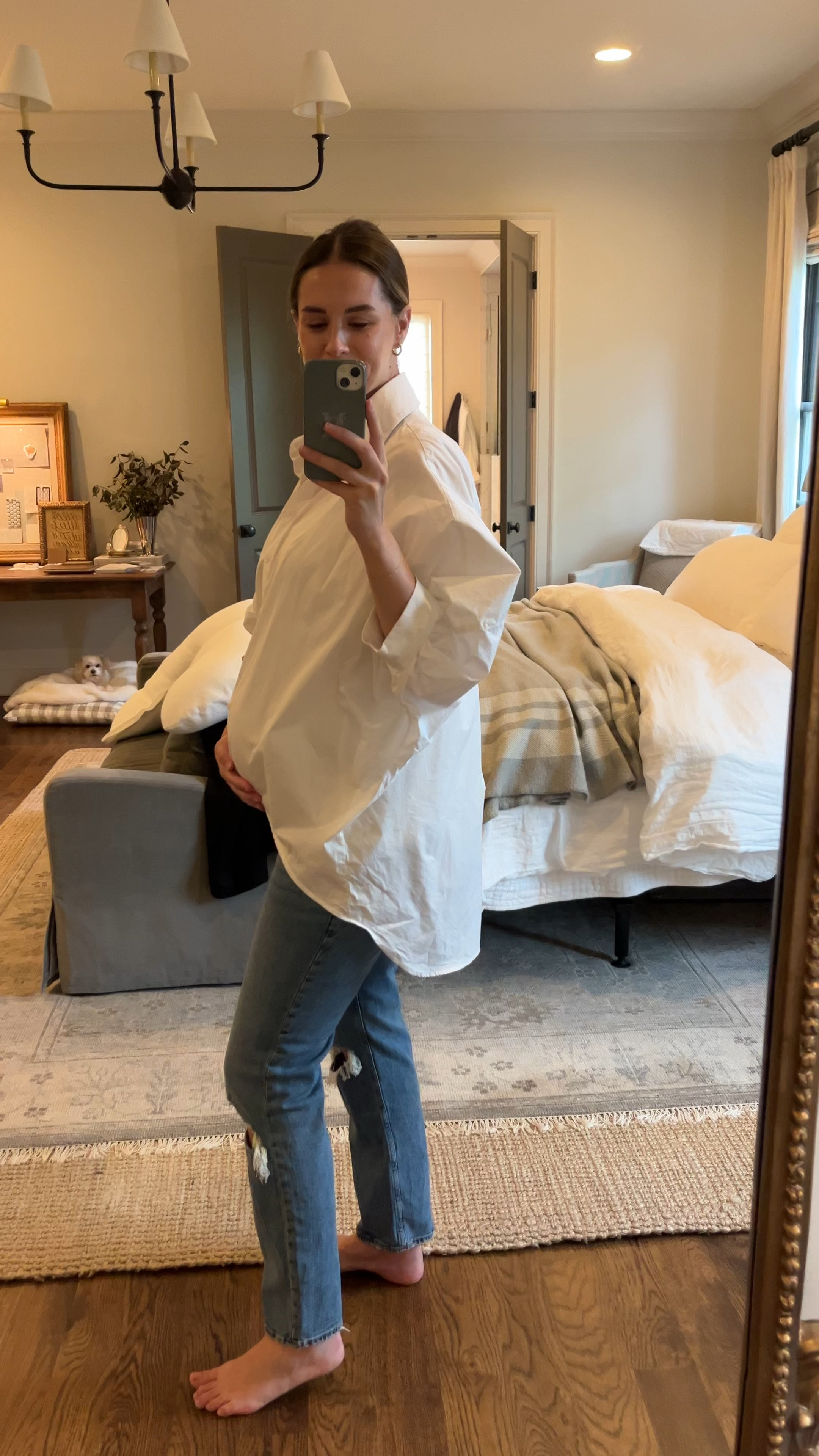 Loving these Abercrombie maternity jeans they still look like a style I would wear without the bump but with the comfortable support of the band up top! Perfect for Fall 

#LTKBump #LTKFindsUnder100