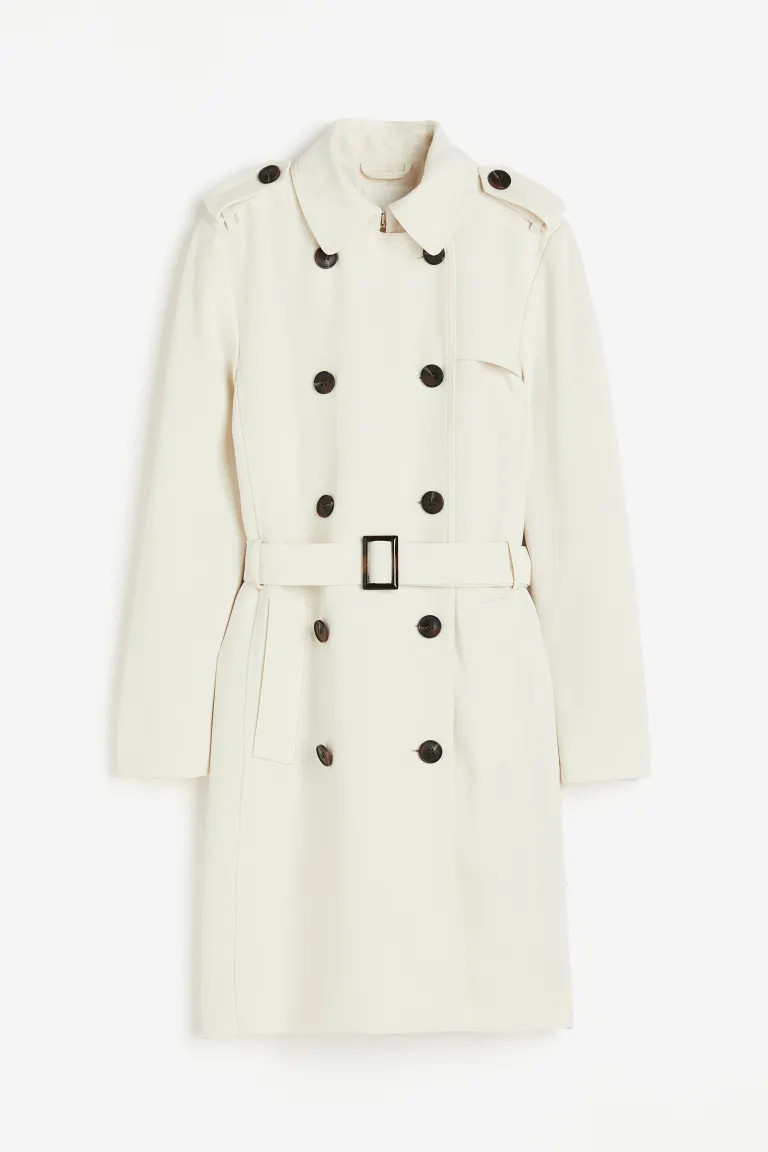Double-breasted Trenchcoat - Cream - Ladies | H&M US | H&M (US + CA)