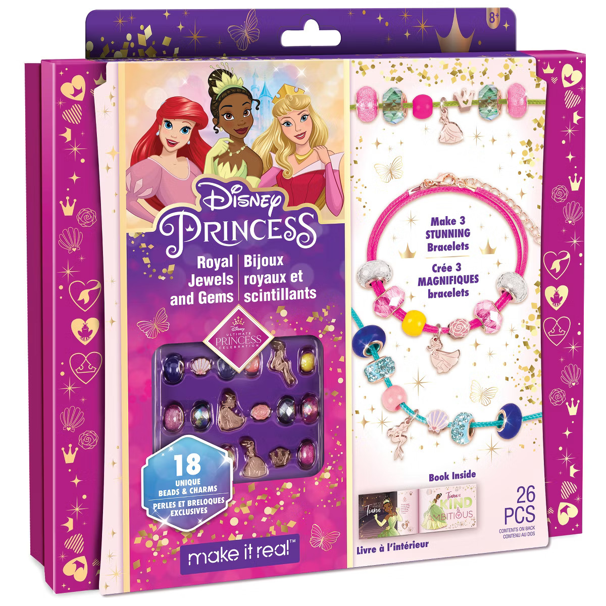 Make It Real: Disney Princess Royal Jewels & Gems Bracelet Kit, Ages 8+ | Target