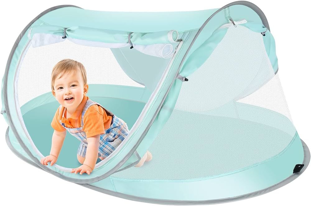 ISILER Baby Beach Tent, UPF 50+ Anti-UV Pop Up Sun Shelter for Beach, Portable Baby Travel Tent w... | Amazon (US)