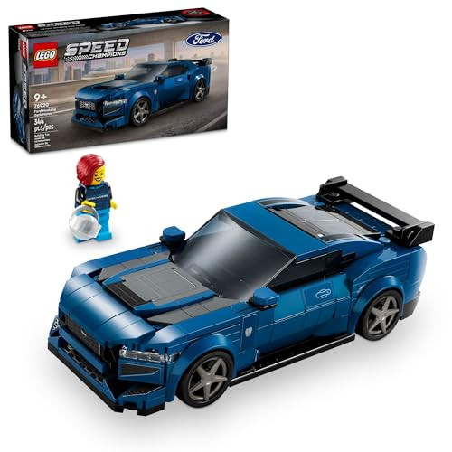 LEGO Speed Champions Ford Mustang Dark Horse Sports Car Toy, Buildable Ford Mustang Toy for Kids, Blue Car Model Set, Gift Idea for Boys and Girls Aged 9 Years Old and Up, 76920 | Amazon (US)