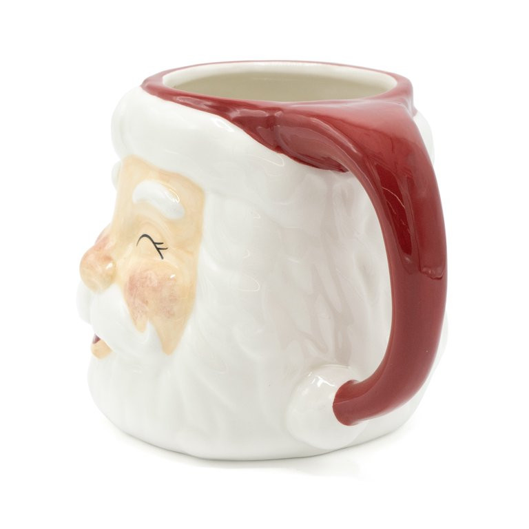 Red & White Santa Claus Stoneware Mug, 25 oz, by Holiday Time | Walmart (US)