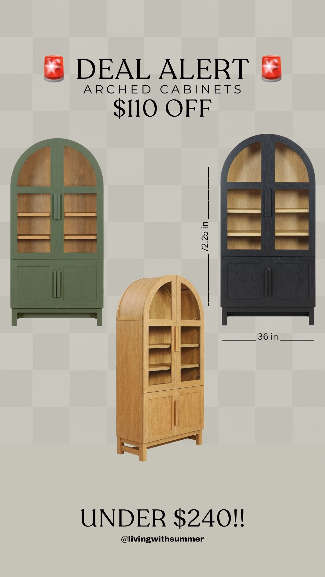 Viral arched cabinets back in stock in all three colors and on major sale!! 🚨 

This would look so good with extra cocktail glasses stored in it and would be so fun to decorate for Christmas or the holidays. 😭

Affordable furniture. Walmart favorites. Timeless. Neutral. Kitchen hutch. Cost friendly. Finds. Find. Farmhouse style. Modern farmhouse decor. Decorations. Office bookshelf. Living room cabinet. Cabinets. Extra storage. Look for less. Dupe. As seen on TikTok. Walmart deals. On sale. Sales. Deal. 

#LTKHome #LTKStyleTip #LTKSaleAlert