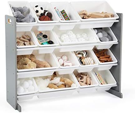 Humble Crew Supersized Wood Toy Storage Organizer, Extra Large, Grey/White | Amazon (US)