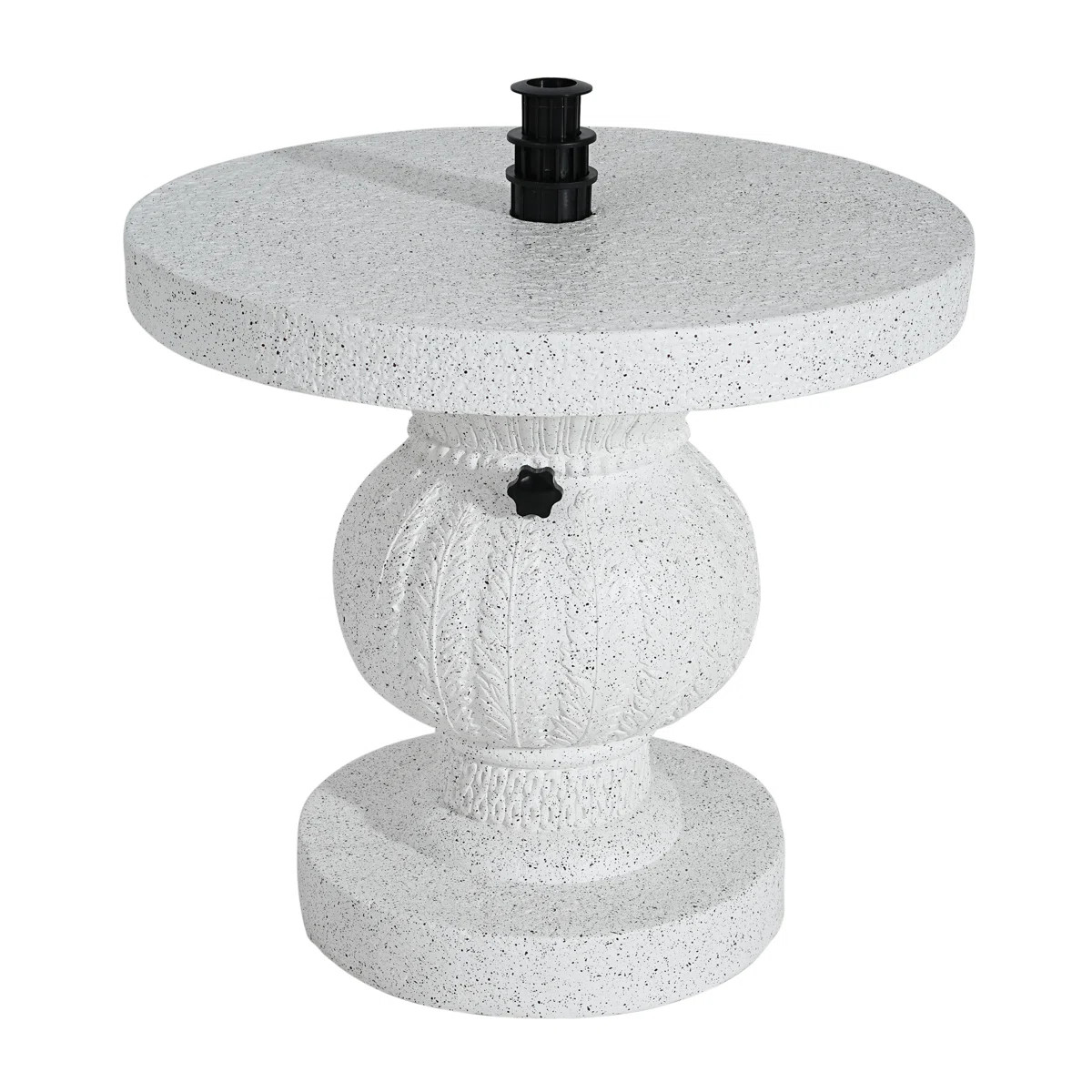 Outdoor Patio Umbrella Base with Side Table Top, Sand Fillable, Fits 32–48mm Poles | Wayfair North America