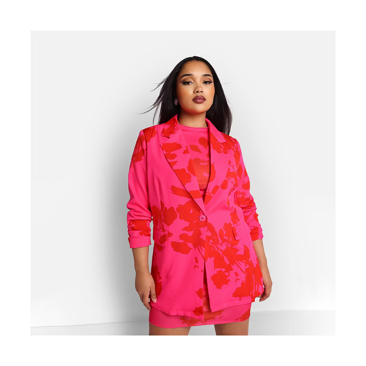 Rebdolls Women's Denise Floral Print Oversized Blazer | Target