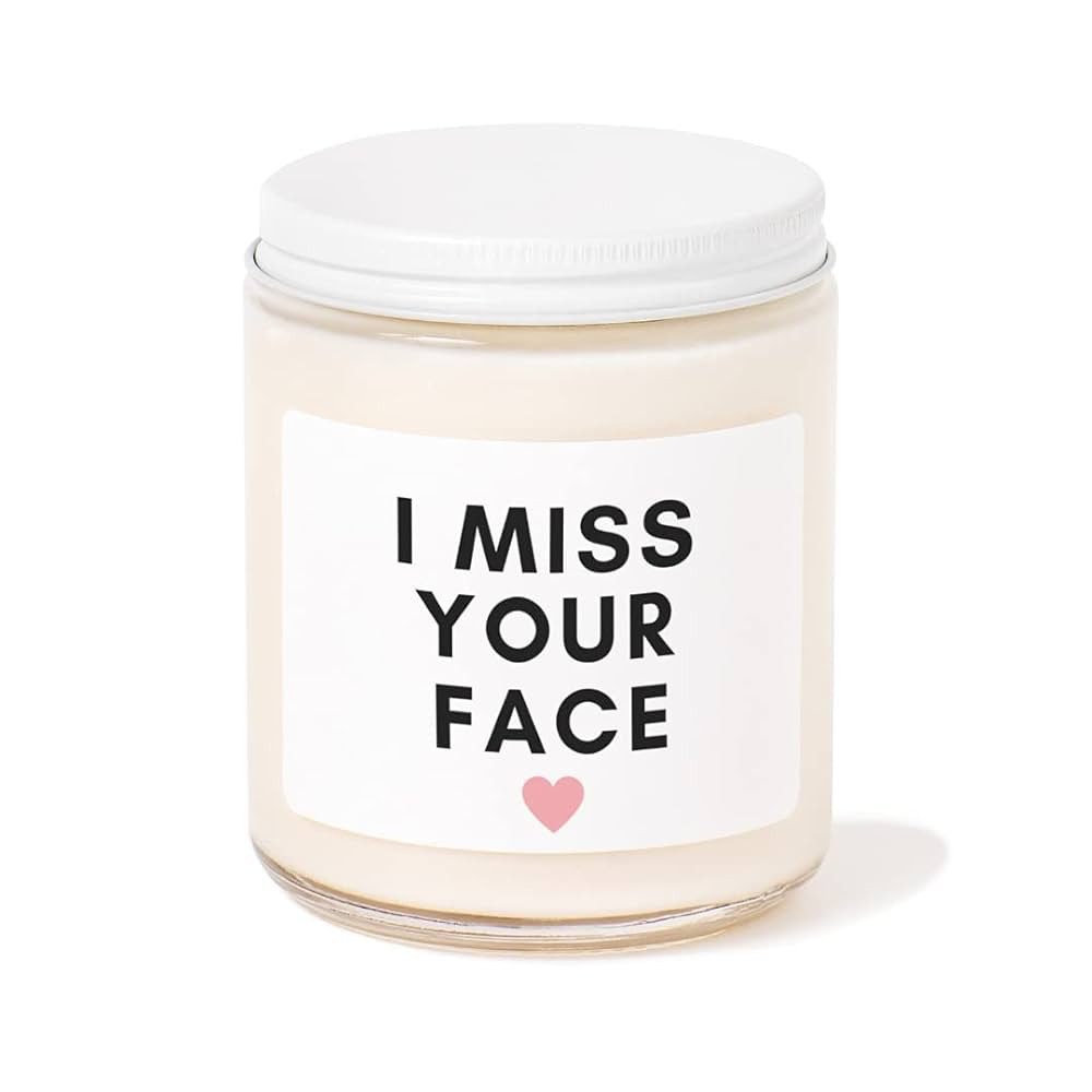 Kim & Pom I Miss Your Face Soy Candle - French Vanilla Scent, 100% soy wax, 8 oz, Scented Candles... | Amazon (CA)