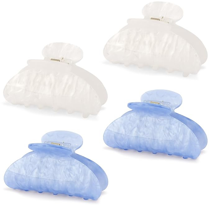 4Pcs Acrylic Claw Clips for Women Hair Accessories, Medium Sized Cute Trendy Claw Clips for Thick... | Amazon (US)