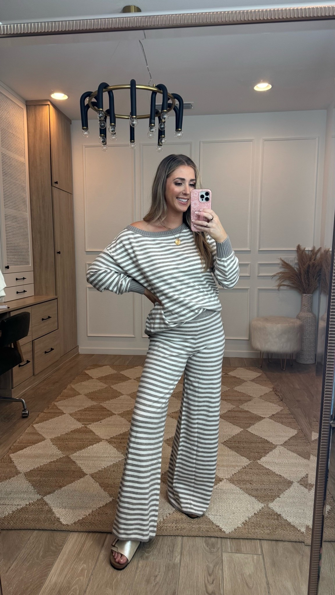 Stripes are trending this season! Whole look is marked down now.

Lounge wear 
Casual outfit
Aerie Set

#LTKSeasonal #LTKSaleAlert