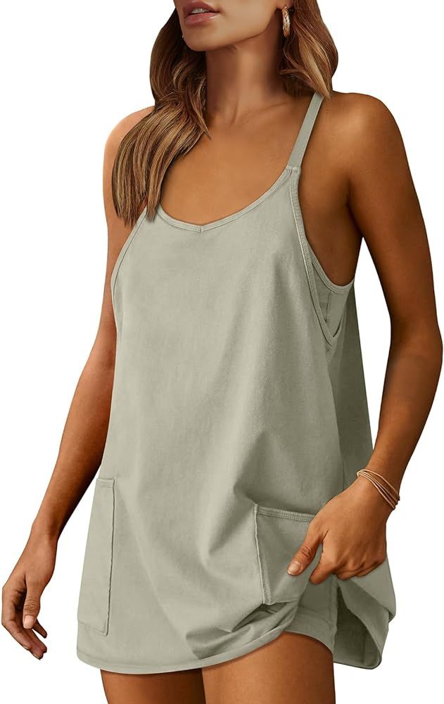 ANRABESS Women 2024 Summer Sleeveless Mini Dress Casual Short Sundress Workout Tennis Athletic On... | Amazon (US)