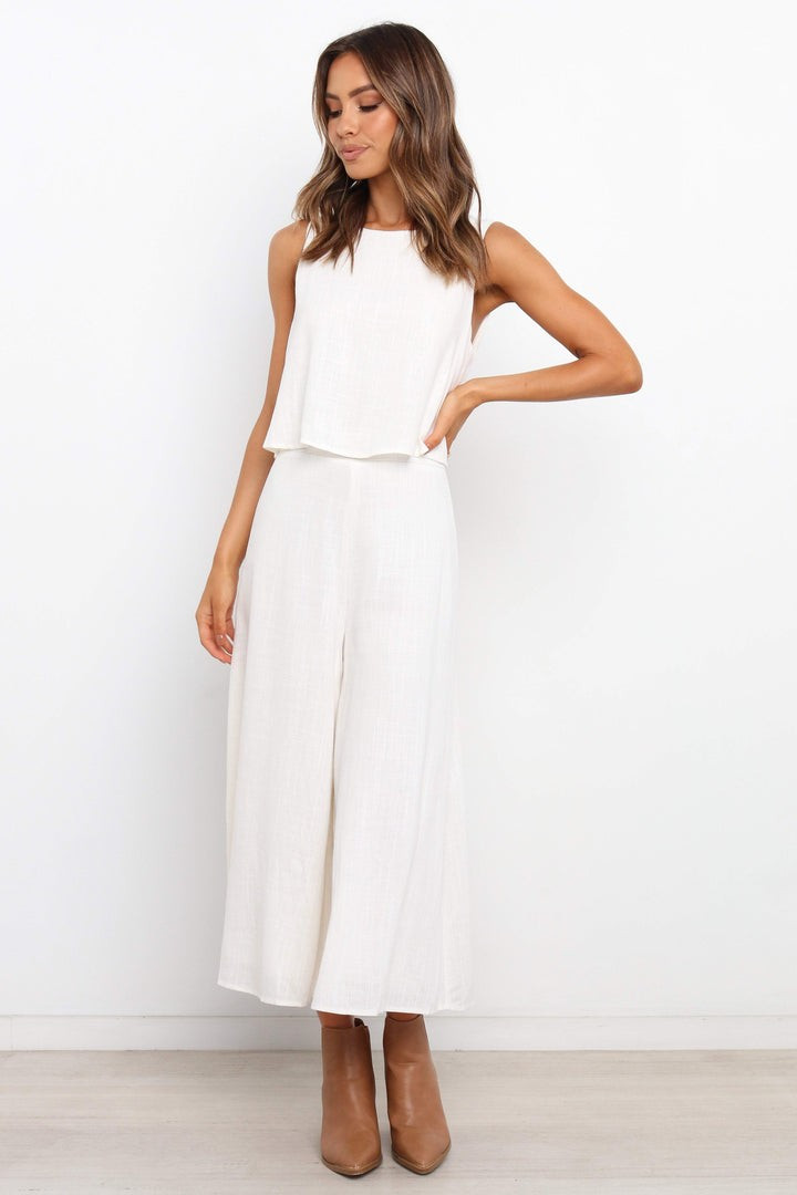 Femme Jumpsuit - White | Petal & Pup (US)