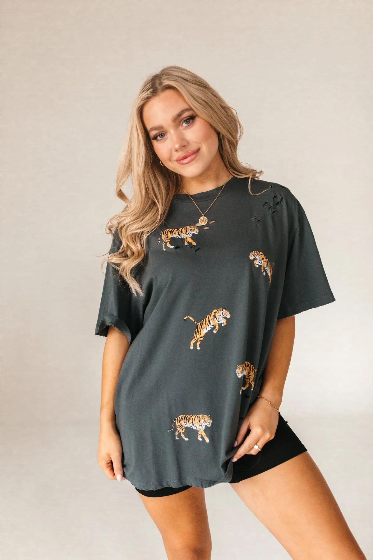 Tiger Slate Distressed Tee | The Post