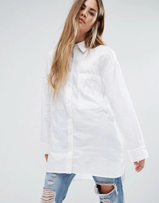 Ellesse Relaxed Longline Boyfriend Shirt | ASOS US