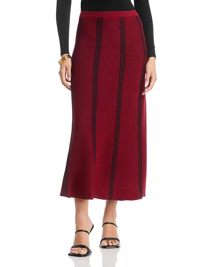 Striped Pull On Midi Skirt | Bloomingdale's (US)