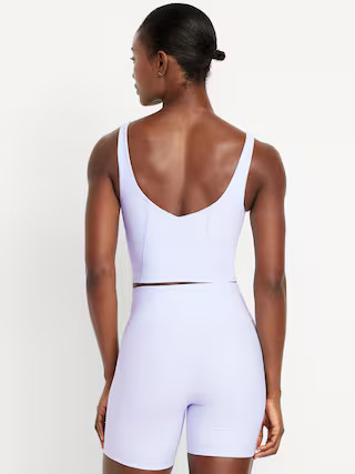 Light Support PowerSoft Longline Sports Bra | Old Navy (US)