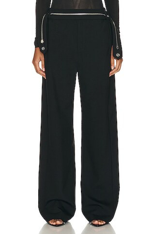 Dion Lee Zip Access Trouser in Black - Black. Size L (also in M, S). | FWRD 