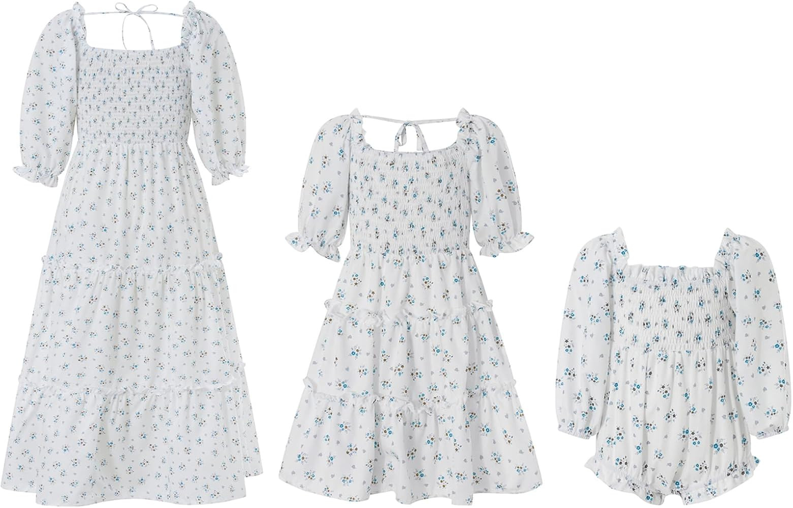 Mommy and Me Dresses Floral Printed Summer Boho Maxi Dress Matching Family Outfits for Mother and... | Amazon (US)