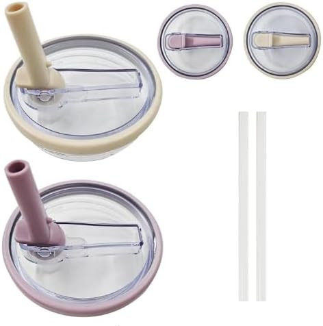 2 PCS 40 oz Replaceble Tumbler Flip Straw Lid for Stanley Quencher, Straw Lid Replacement Fit for... | Amazon (US)