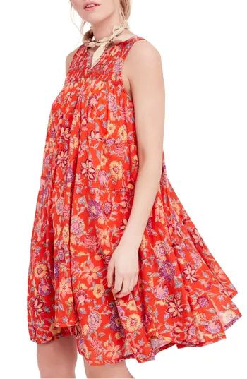 Women's Free People Oh Baby Floral Minidress, Size X-Small - Red | Nordstrom