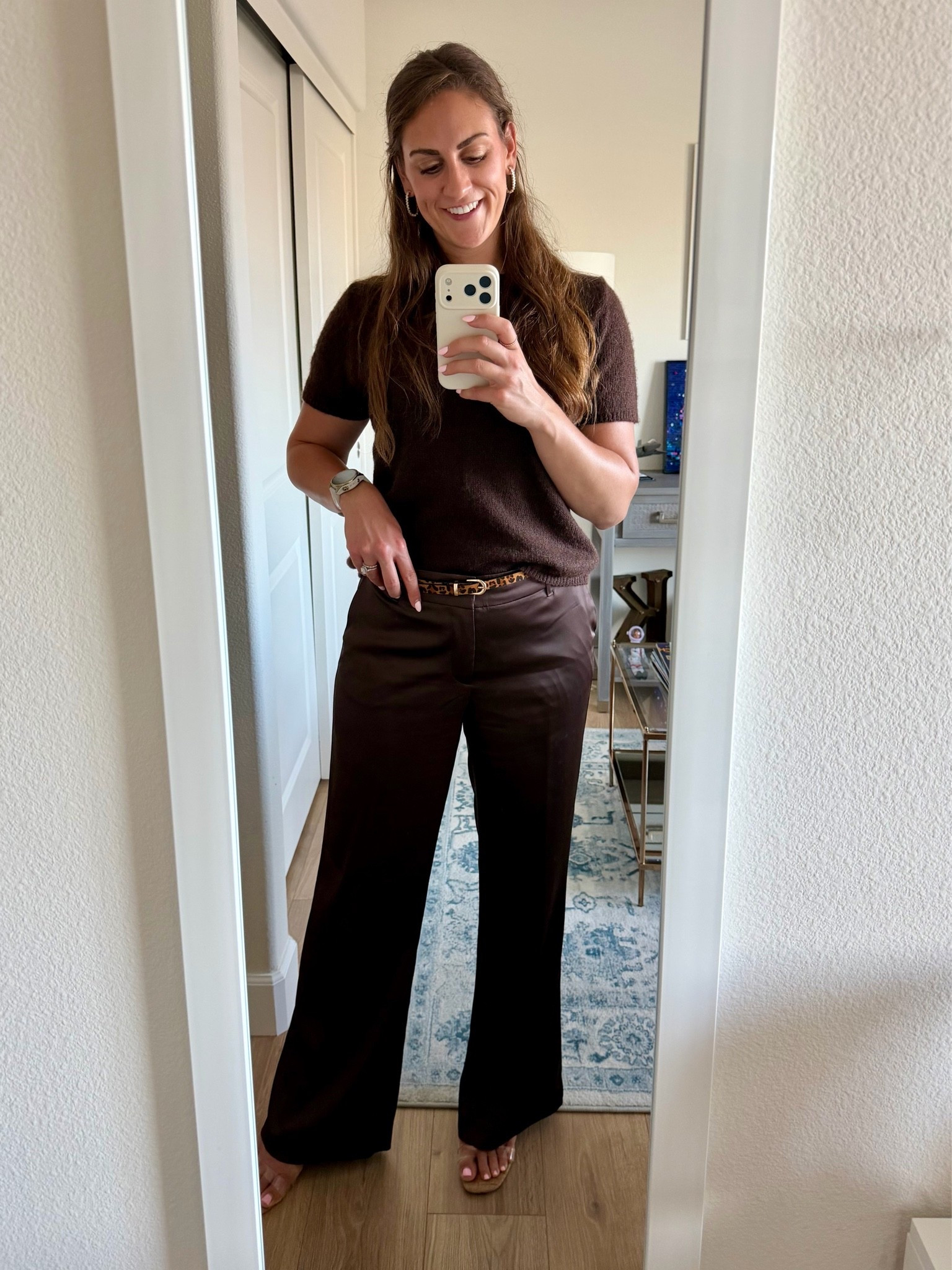 Chocolate brown monochrome work fit. 🤎

#LTKootd #LTKSeasonal #LTKWorkwear