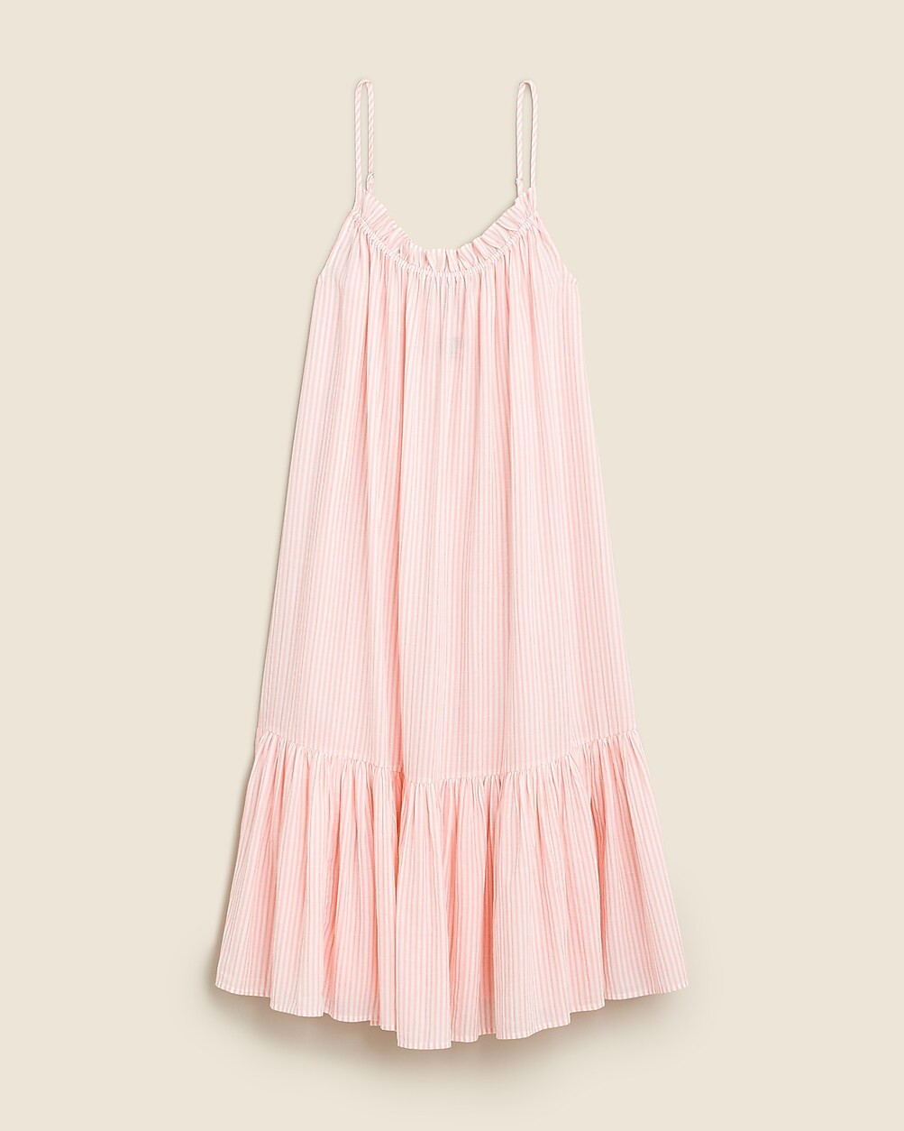 Ruffle beach dress in stripe airy gauze | J. Crew US