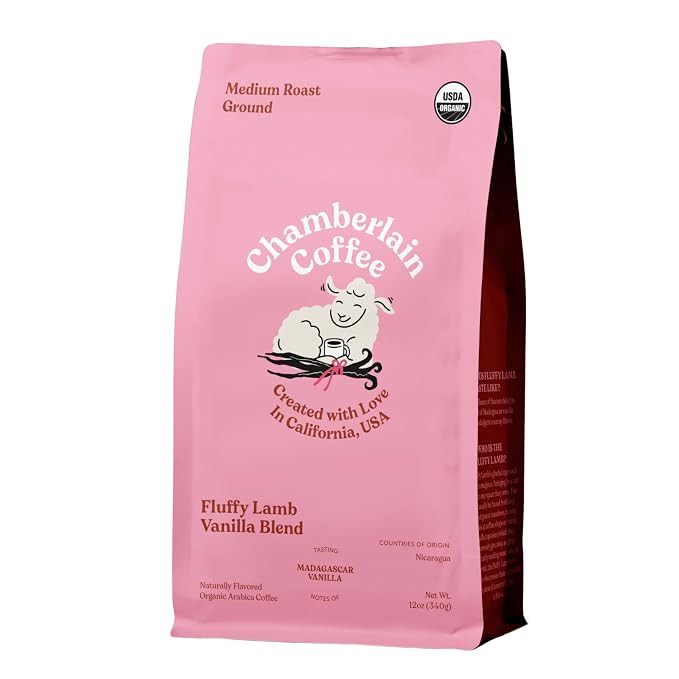 Chamberlain Coffee Fluffy Lamb Vanilla Blend - Medium Roast Ground Coffee Beans with Notes of Mad... | Amazon (US)