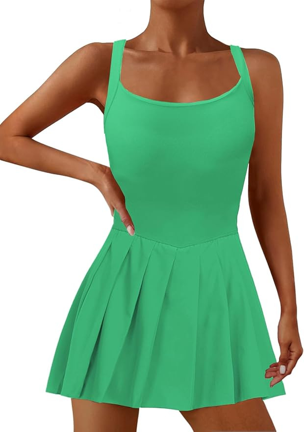 SENSERISE Womens Tennis Dress with Built in Shorts & Bra Workout Skort Dress Golf Athletic Summer... | Amazon (US)